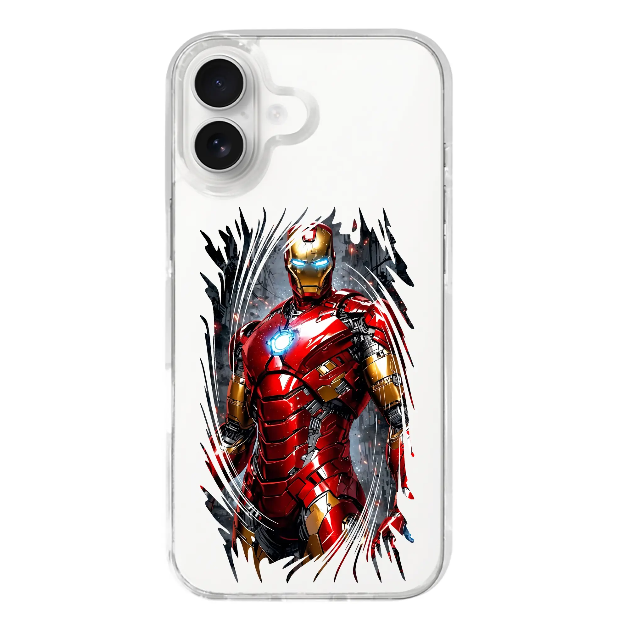 アベンジャーズ (Avenjāzu) グッズ アイアンマン（Iron Man） - iPhone 17シリーズ 透明スマホケース – 薄型・耐衝撃・精密フィット保護カバー